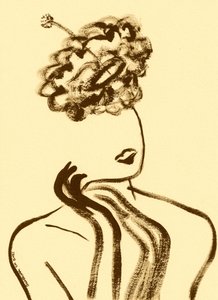 Elegant Curly Woman Profile by Santhosh ch