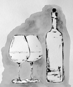 Elegant Wine Still Life