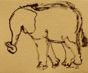 Gentle Elephant Sketch
