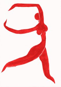 Graceful Red Dancer by Santhosh ch