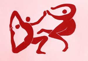 Graceful Red Figures by Santhosh ch