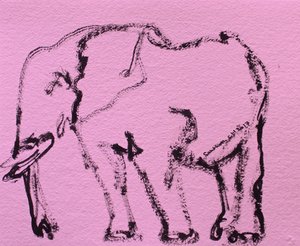Pink Elephant Sketch
