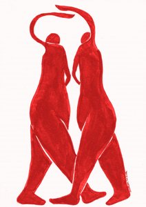 Red Dancers Embrace by Santhosh ch