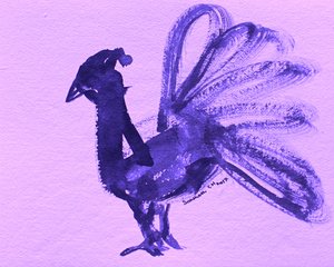 Regal Purple Peacock by Santhosh ch