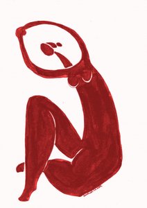 Seated Red Figure