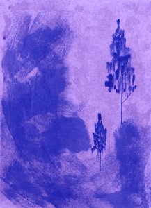 Serene Violet Trees by Santhosh ch