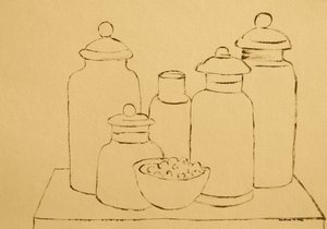 Simple Kitchen Jars Still Life