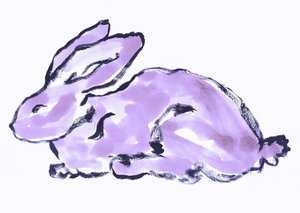 Whimsical Lavender Bunny by Santhosh ch