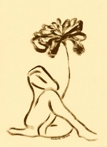 Woman and Lotus Bloom