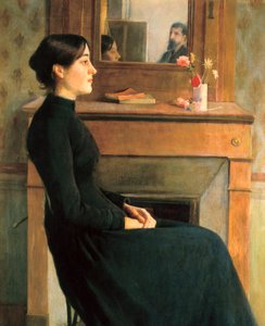 Portrait of a Woman, Painting by Santiago Rusiñol y Prats