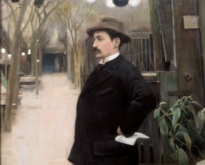 Portrait of the Painter Miguel Utrillo (1862-1934) During His Stay in Paris (Detail) by Santiago Rusinol i Prats