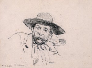 Study of a Male Head by Santiago Rusiñol