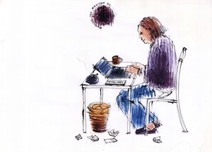 Burning the Midnight Oil, 2009 by Sara Hayward