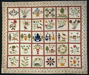 Bedcover known as Album Quilt by Sarah Ann Wilson