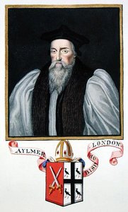 Portrait of John Aylmer, Bishop of London from 