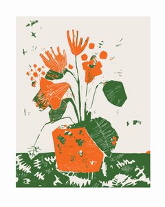 Potted Orange Flowers