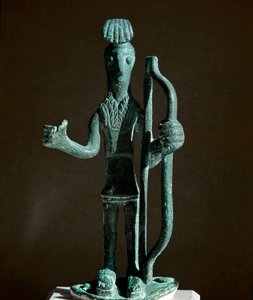 Statuette of a Warrior Pulling a Bow by Sardinia Nuragic Civilization