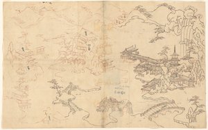 Landscape in Chinese Style by Sasaya (workshop of)