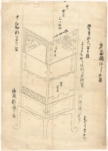 Design for a Cabinet by Sasaya (workshop of)