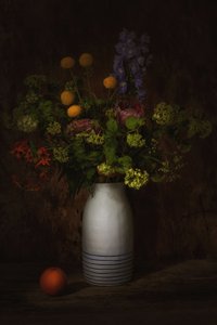 Dark Floral Still Life by Saskia Dingemans