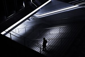 Lone Figure Shadows