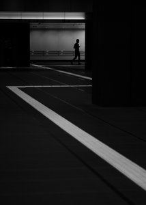 Lone Figure Underpass