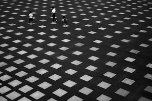 People on Geometric Ground by Satoshi Hata