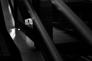 Solitary Figure Walking