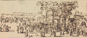 A View of the Ascot Heath by Sawrey Gilpin