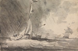 Boats in a Rainstorm by Sawrey Gilpin