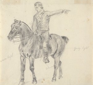 Figure on Horseback Facing Left by Sawrey Gilpin