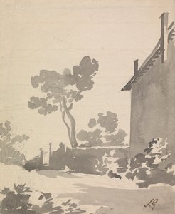 Garden View from the Side of a House by Sawrey Gilpin