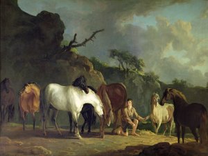 Gulliver Reprimanded and Silenced by His Master When Describing the Horrors of War by Sawrey Gilpin