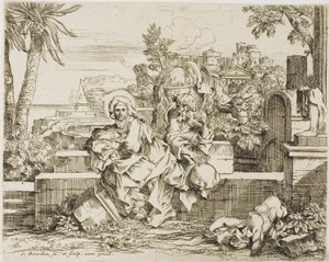 Rest on the Flight into Egypt by Sébastien Bourdon