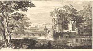 Landscape with Chateau by Sébastien  Le Clerc I