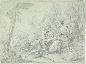 Shepherd and Shepherdess by Sébastien Le Clerc the Younger
