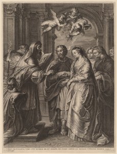 The Marriage of the Virgin by Schelte Adams Bolswert after Sir Peter Paul Rubens
