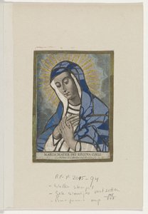 Application Print with Mary by Schelte Adamsz. Bolswert