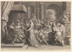 Salome Shows the Head of John the Baptist to Herod by Schelte Adamsz. Bolswert
