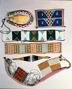 Collection of Zulu beaded artefacts by School African