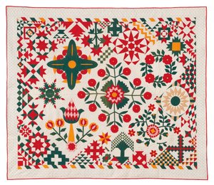 A Floral Applique Quilt, Possibly Pennsylvania