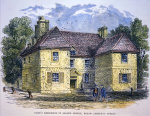 Residence of William Penn in Second Street, below Chestnut Street, Philadelphia