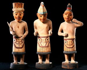 Three Shaman Figures by School American