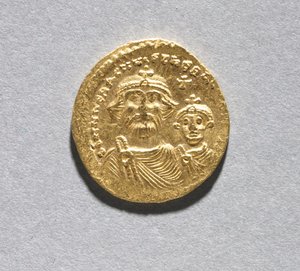 Solidus with Heraclius and his Son Heraclius Constantine (obverse)