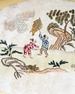Kite characters - Chinese print