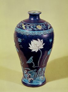 Ming vase with three colour decoration by School Chinese