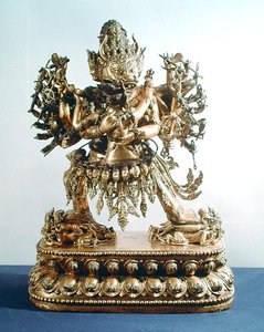 Vajrabhairava, aspect of Yamantaka, the guardian of the law, Qing Dynasty by School Chinese