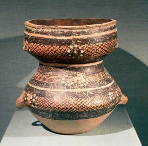 Vase with contracted waist, from Lanzhou, Gansu