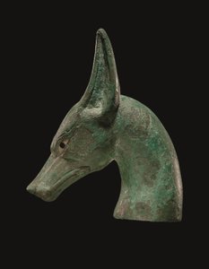 An Egyptian Bronze Scepter Finial by School Egyptian