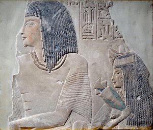 Ieneminet and His Wife Takha by School Egyptian